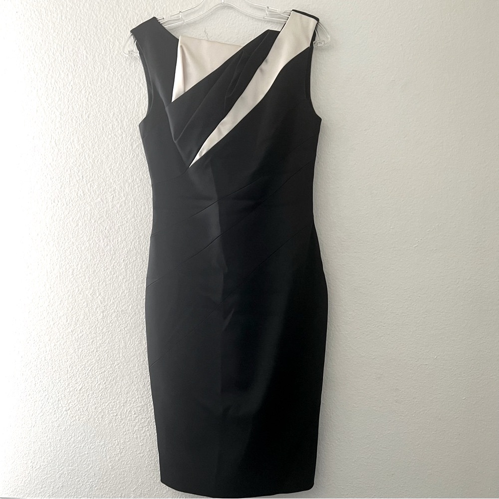 KAREN MILLEN Black Sleeveless Midi Dress Sz 8